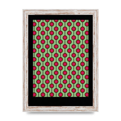 Retro Pattern Art For The Home - A4 framed