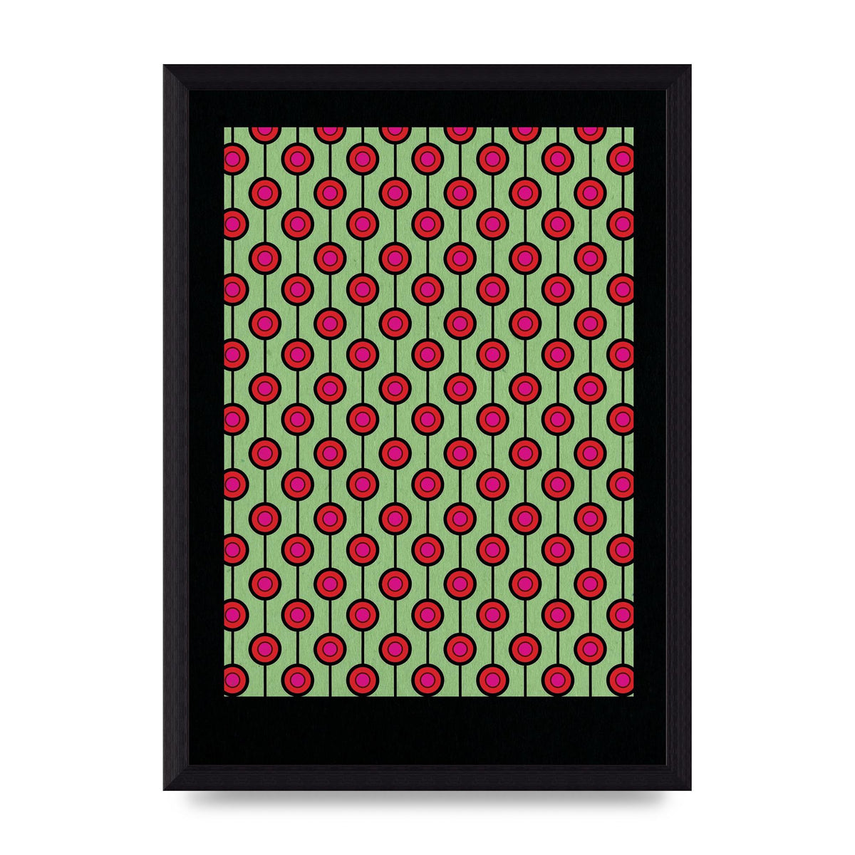 Retro Pattern Art For The Home - A4 framed