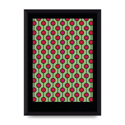 Retro Pattern Art For The Home - A4 framed