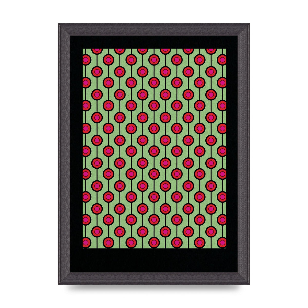 Retro Pattern Art For The Home - A4 framed