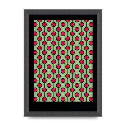 Retro Pattern Art For The Home - A4 framed