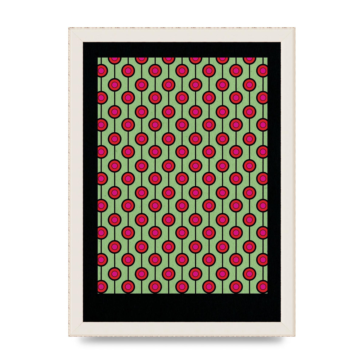 Retro Pattern Art For The Home - A4 framed