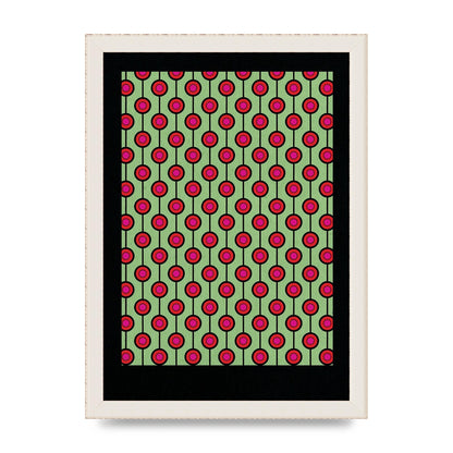 Retro Pattern Art For The Home - A4 framed