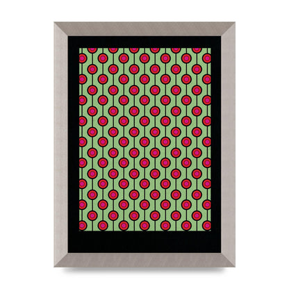 Retro Pattern Art For The Home - A4 framed