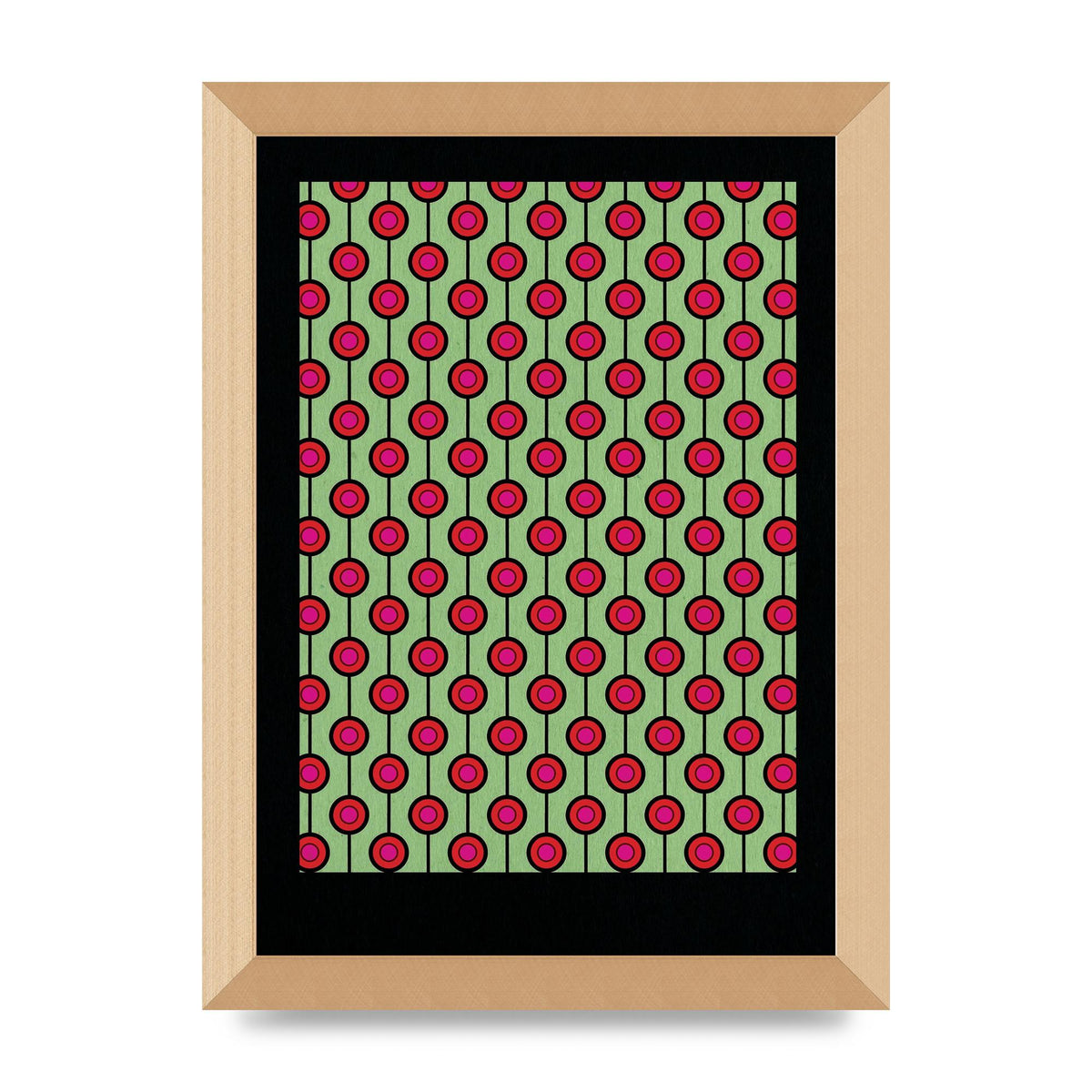 Retro Pattern Art For The Home - A4 framed