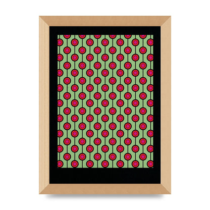 Retro Pattern Art For The Home - A4 framed