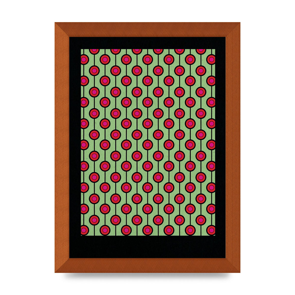 Retro Pattern Art For The Home - A4 framed