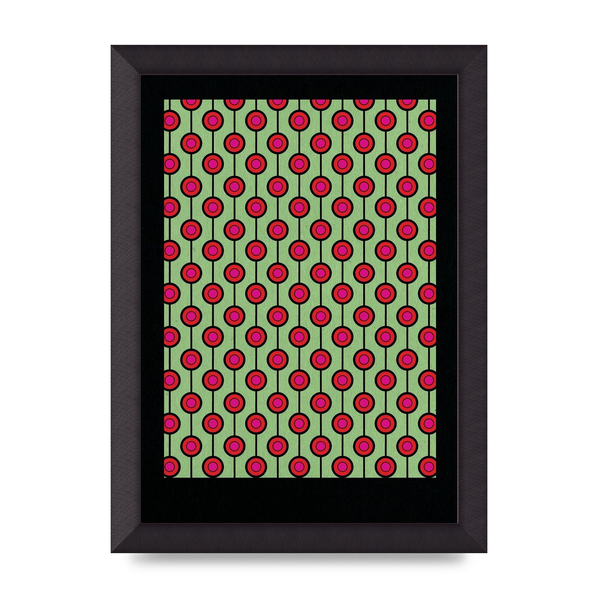 Retro Pattern Art For The Home - A4 framed
