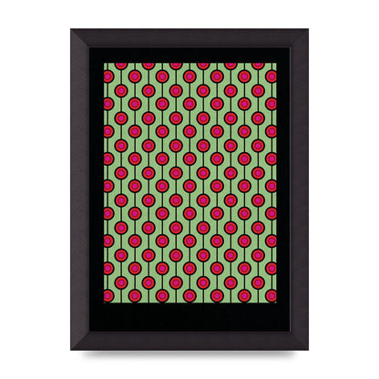 Retro Pattern Art For The Home - A4 framed