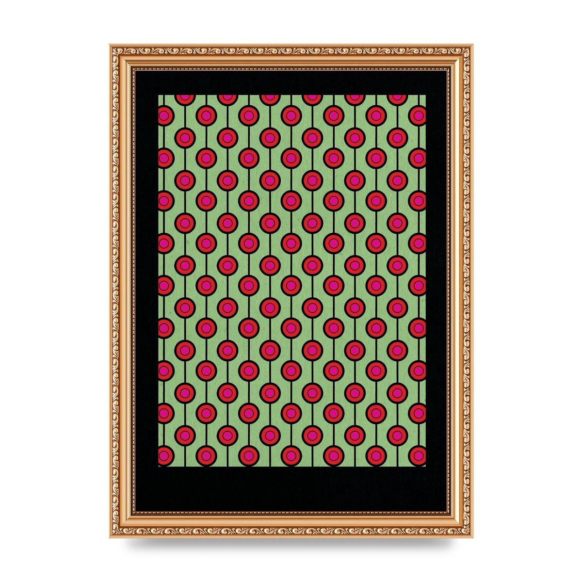 Retro Pattern Art For The Home - A4 framed