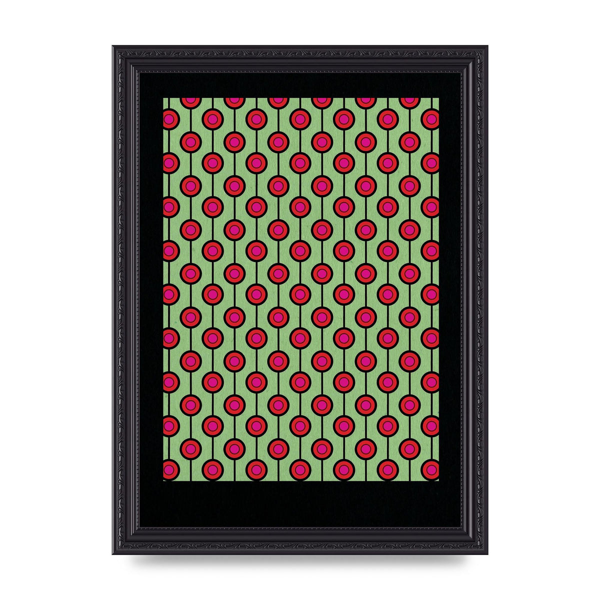 Retro Pattern Art For The Home - A4 framed