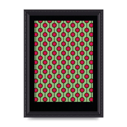 Retro Pattern Art For The Home - A4 framed
