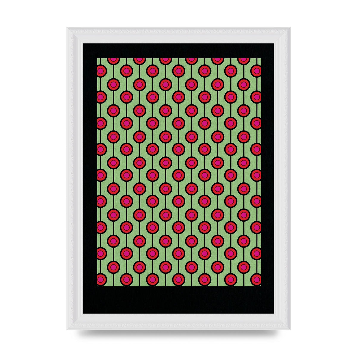 Retro Pattern Art For The Home - A4 framed