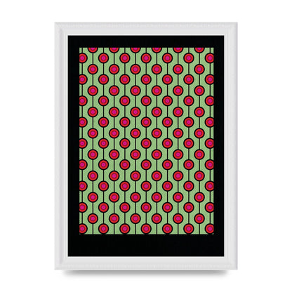 Retro Pattern Art For The Home - A4 framed