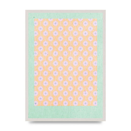Retro Pattern Light Version Printed Poster - A2 framed
