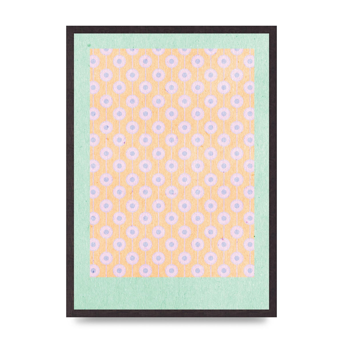 Retro Pattern Light Version Printed Poster - A2 framed