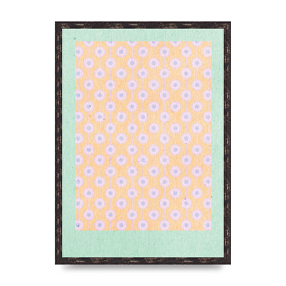Retro Pattern Light Version Printed Poster - A2 framed