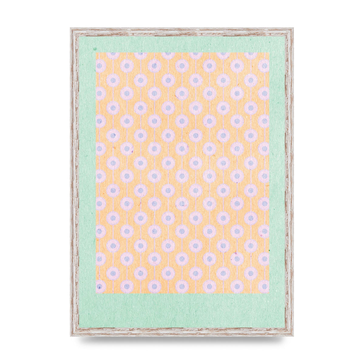 Retro Pattern Light Version Printed Poster - A2 framed