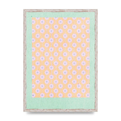 Retro Pattern Light Version Printed Poster - A2 framed