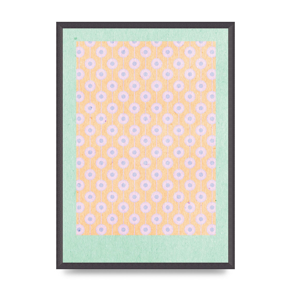 Retro Pattern Light Version Printed Poster - A2 framed