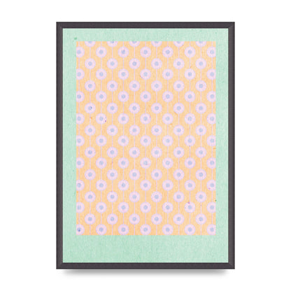 Retro Pattern Light Version Printed Poster - A2 framed