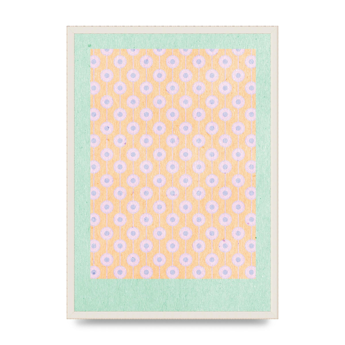 Retro Pattern Light Version Printed Poster - A2 framed