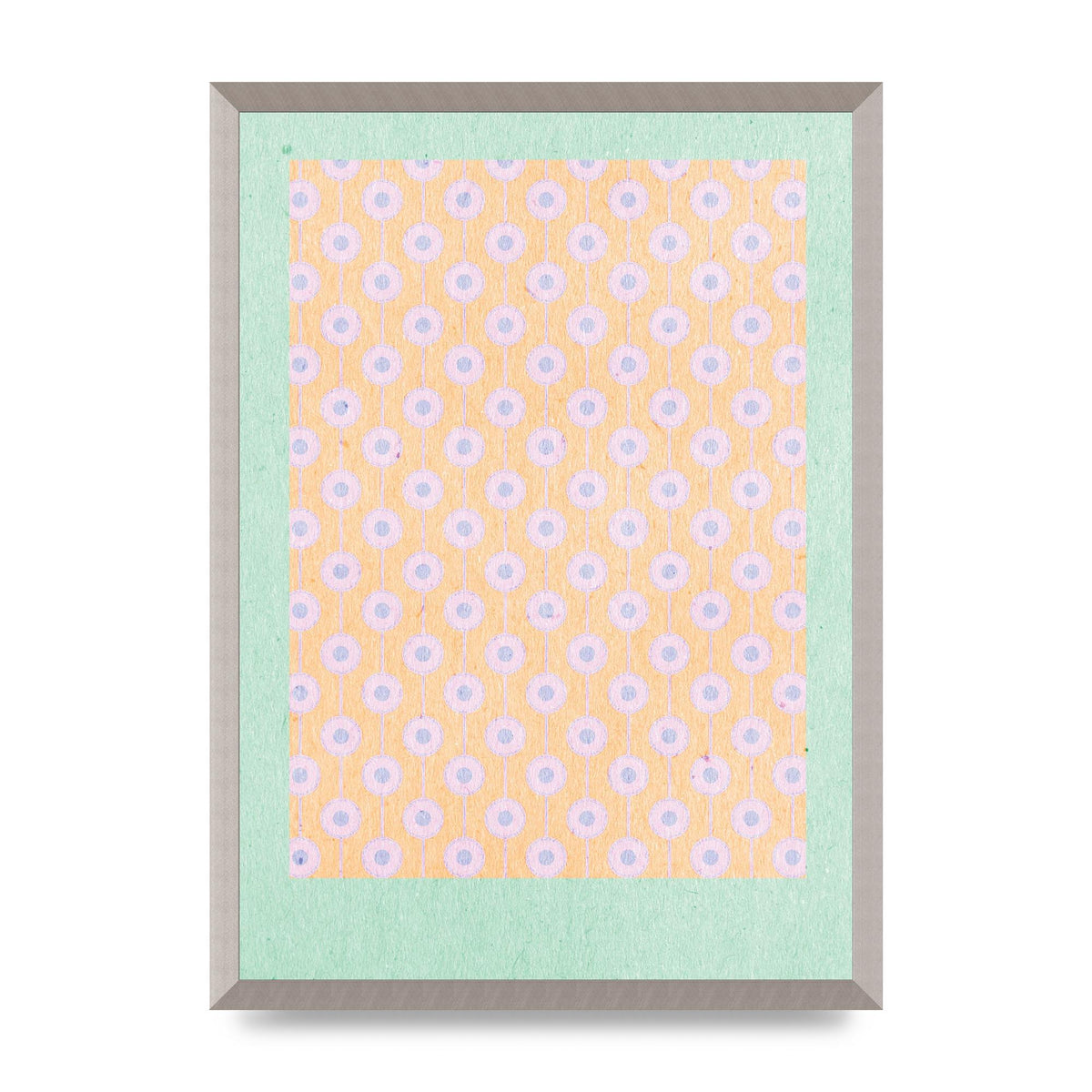 Retro Pattern Light Version Printed Poster - A2 framed