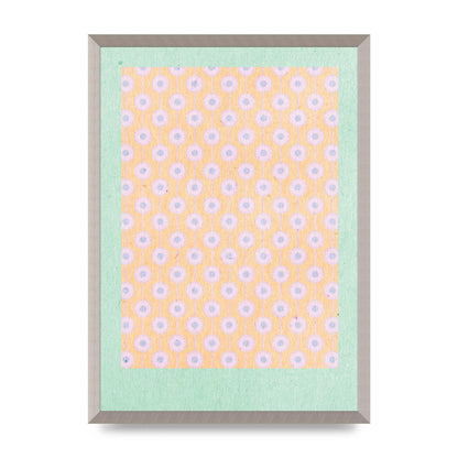Retro Pattern Light Version Printed Poster - A2 framed