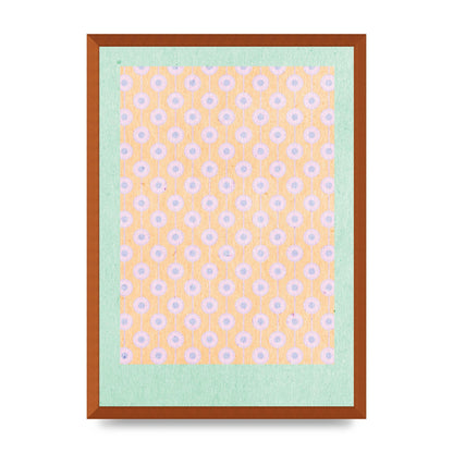 Retro Pattern Light Version Printed Poster - A2 framed