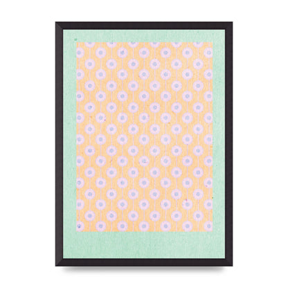 Retro Pattern Light Version Printed Poster - A2 framed