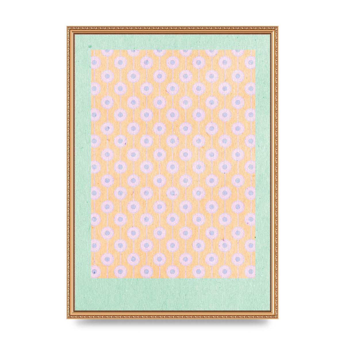 Retro Pattern Light Version Printed Poster - A2 framed