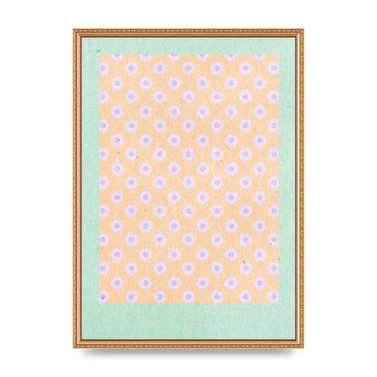 Retro Pattern Light Version Printed Poster - A2 framed
