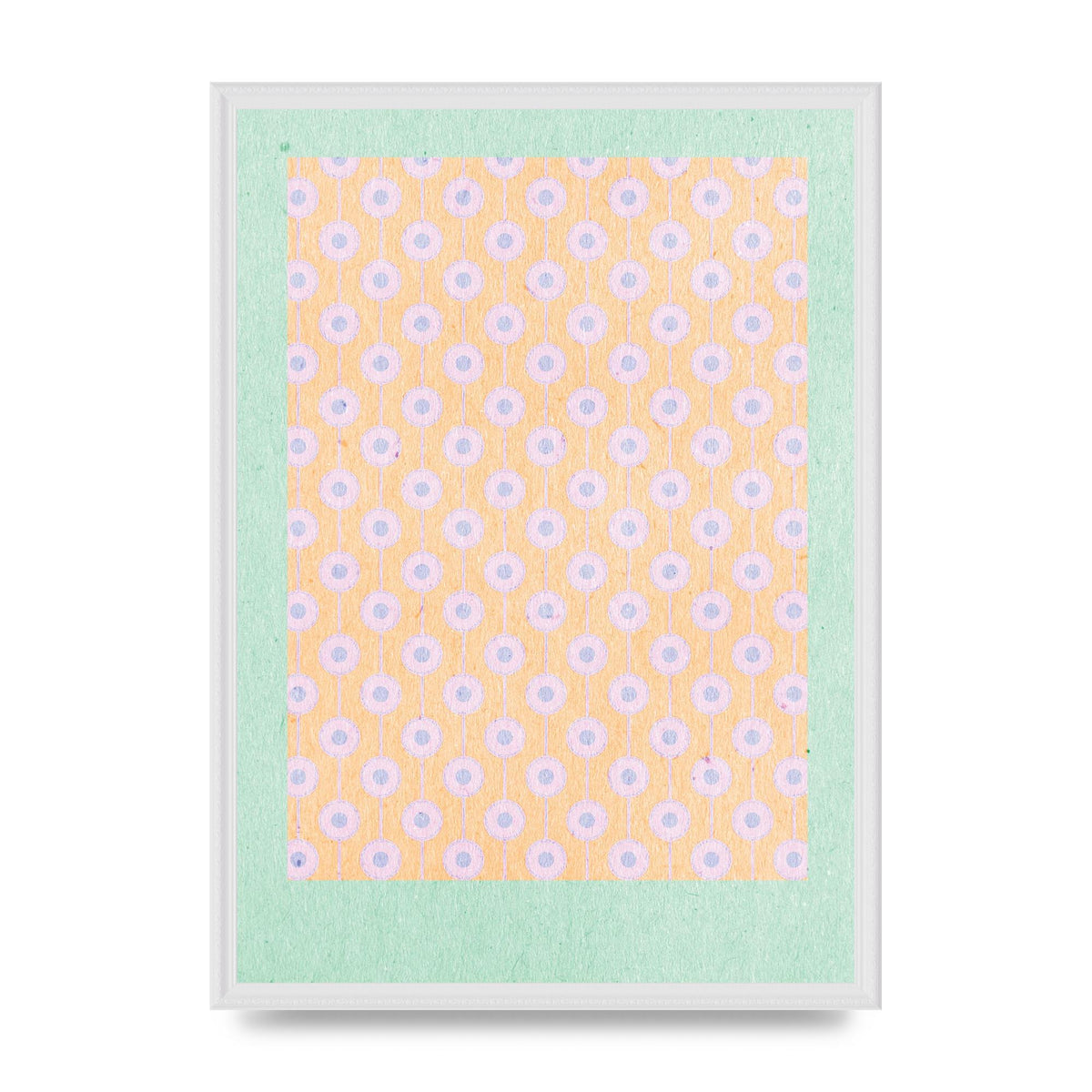 Retro Pattern Light Version Printed Poster - A2 framed