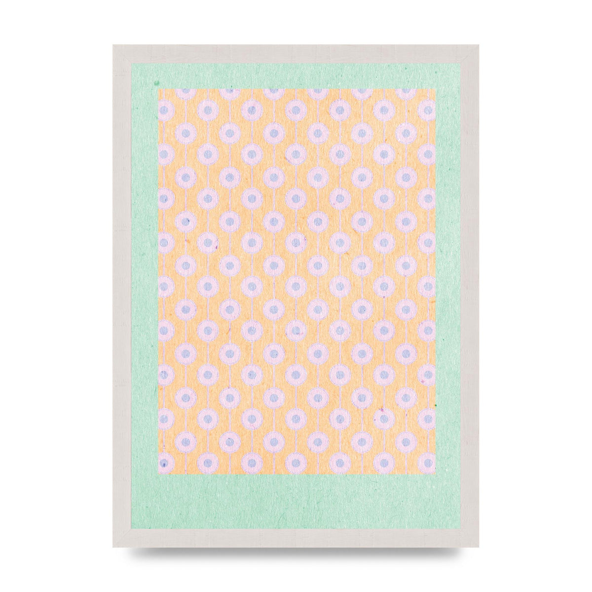 Retro Pattern Light Version Printed Poster - A3 framed