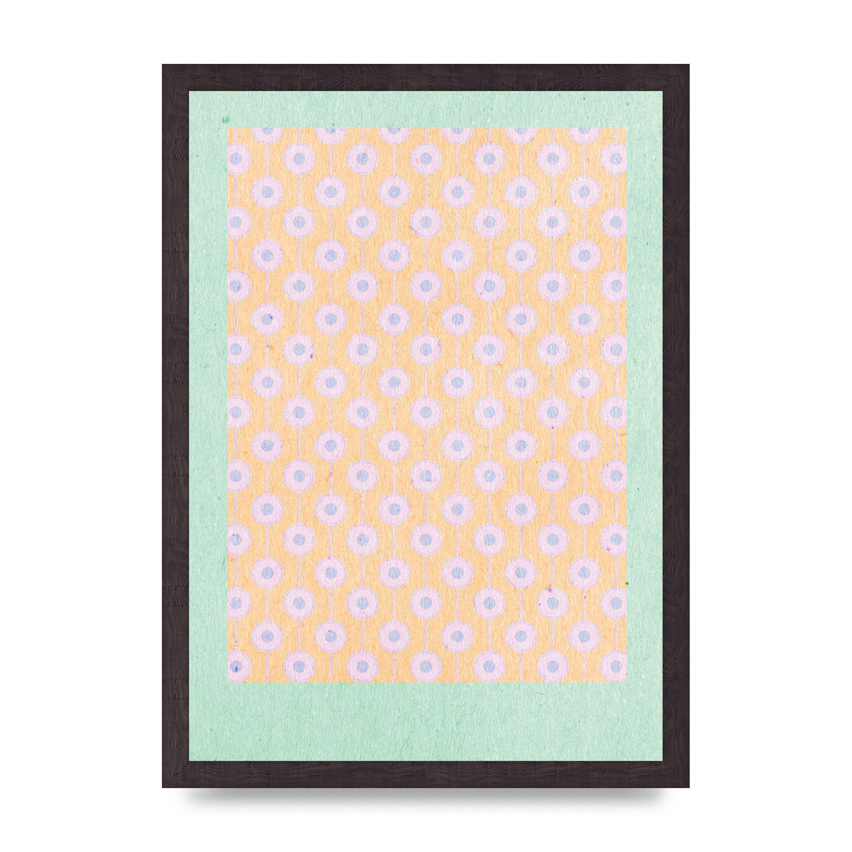 Retro Pattern Light Version Printed Poster - A3 framed