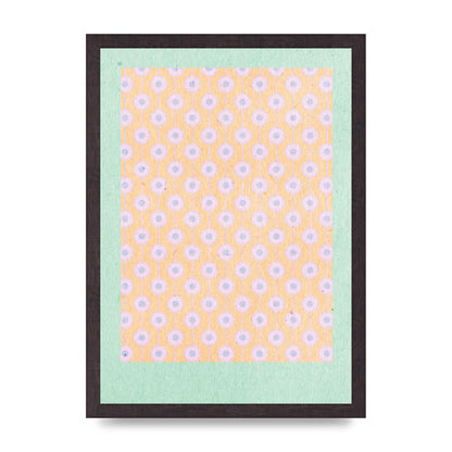Retro Pattern Light Version Printed Poster - A3 framed