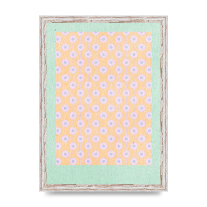 Retro Pattern Light Version Printed Poster - A3 framed