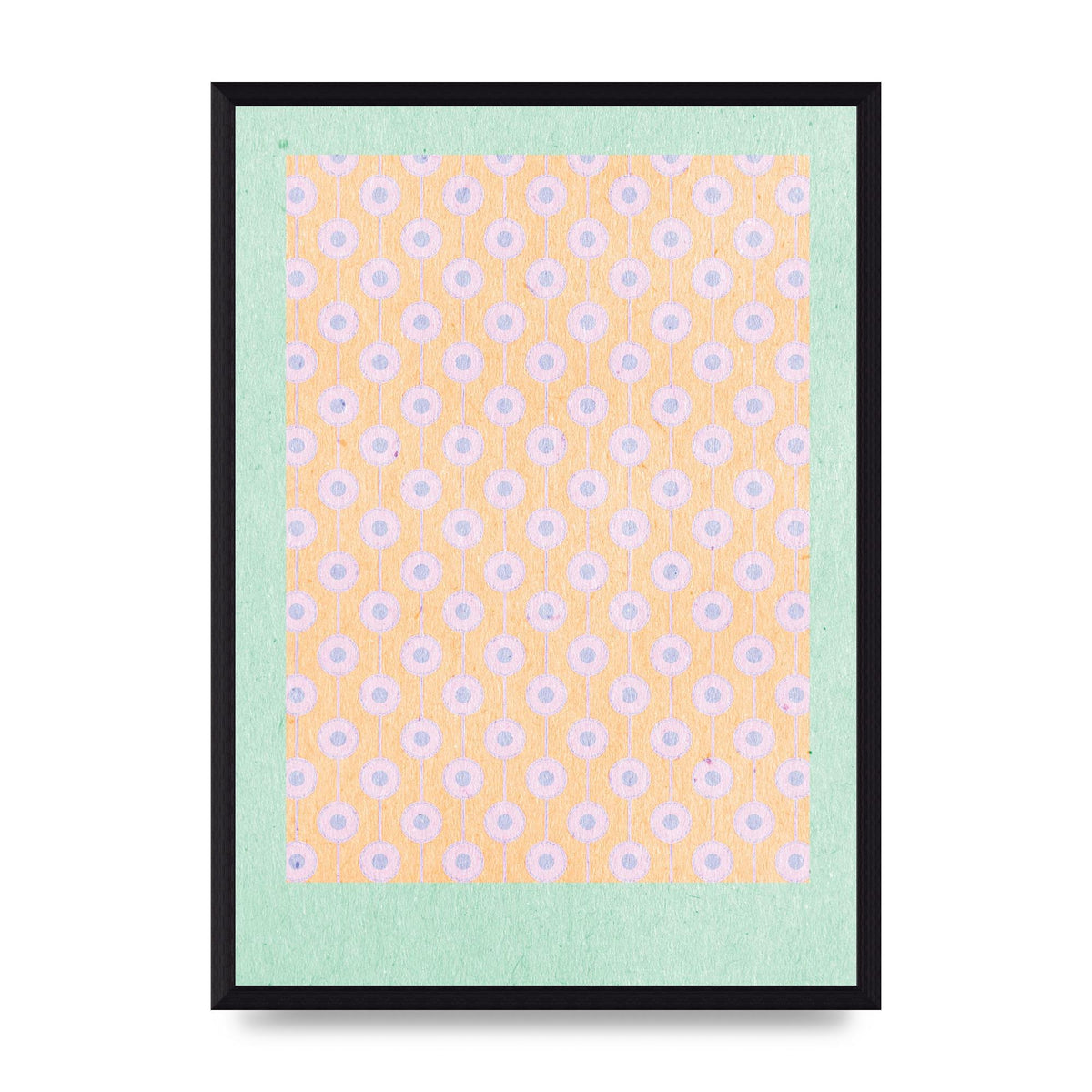 Retro Pattern Light Version Printed Poster - A3 framed