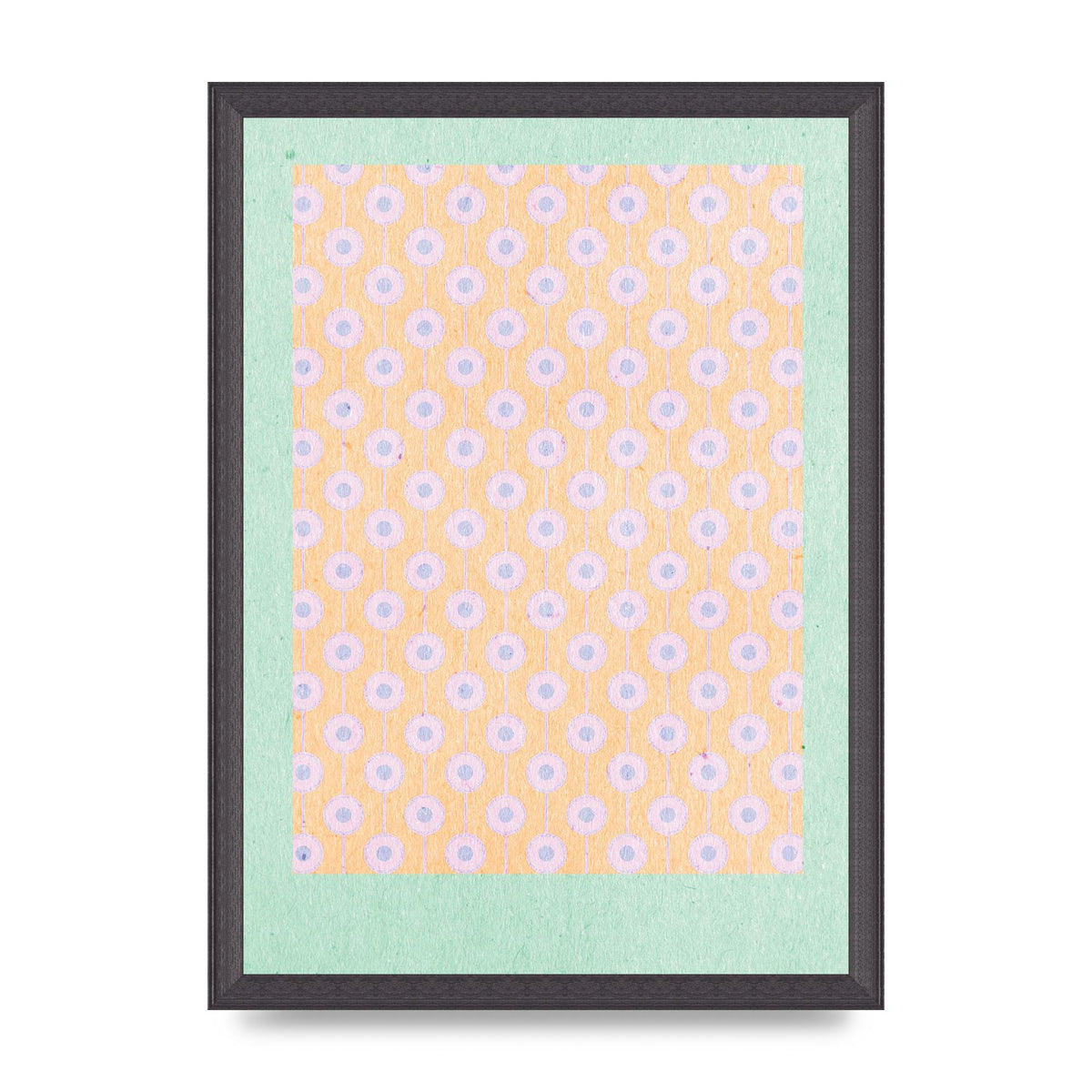 Retro Pattern Light Version Printed Poster - A3 framed
