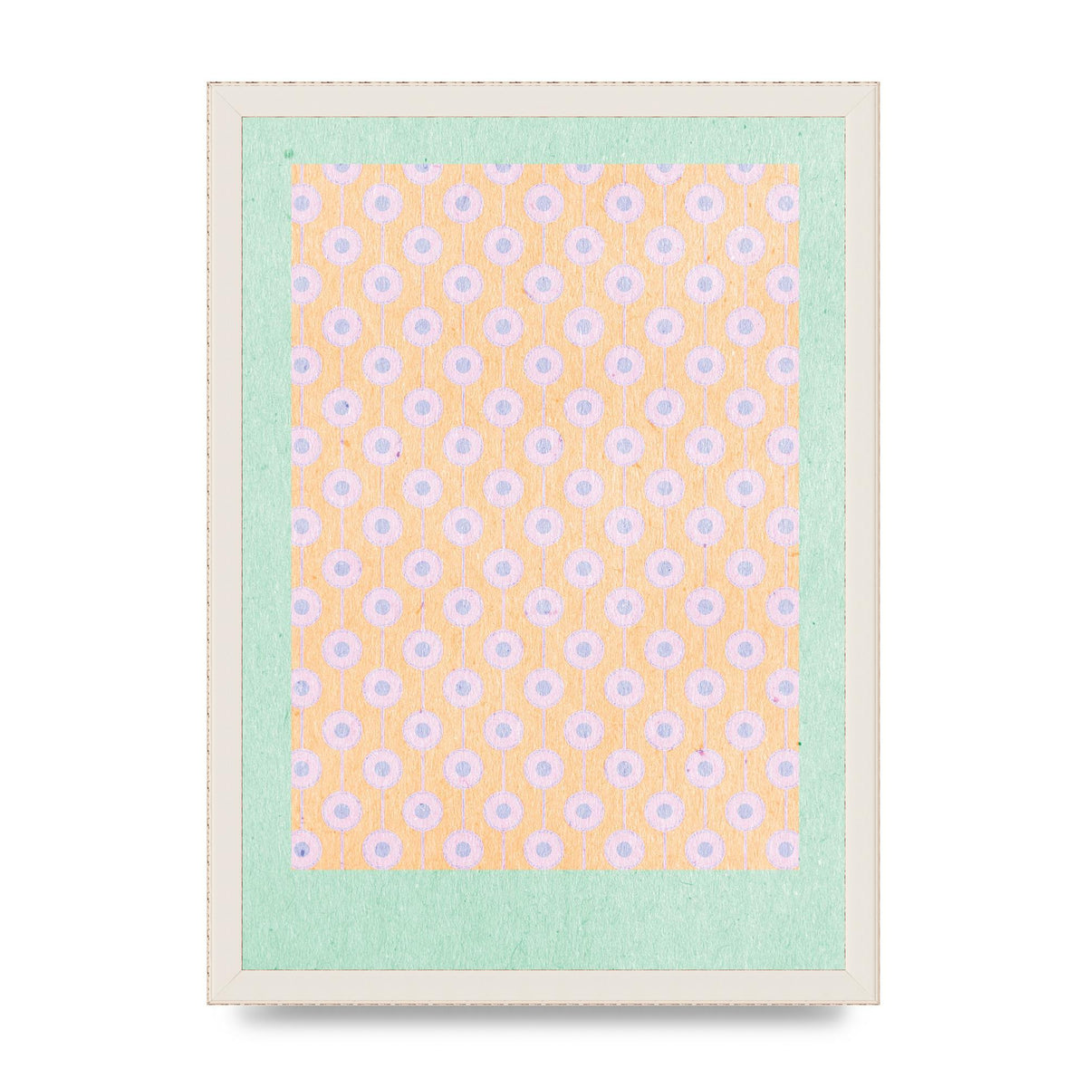 Retro Pattern Light Version Printed Poster - A3 framed