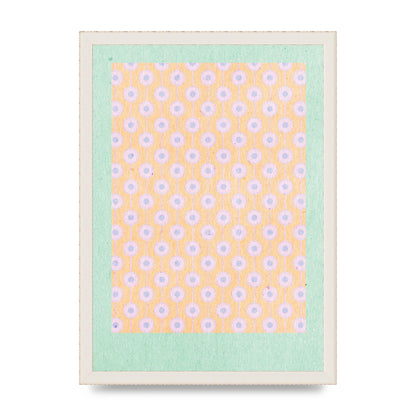 Retro Pattern Light Version Printed Poster - A3 framed