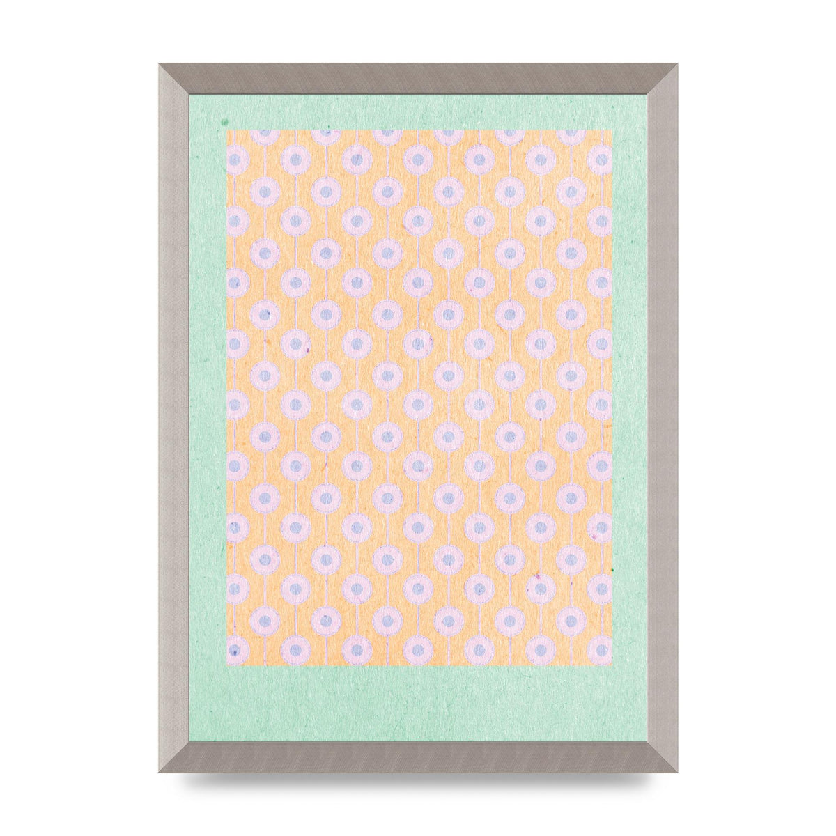 Retro Pattern Light Version Printed Poster - A3 framed