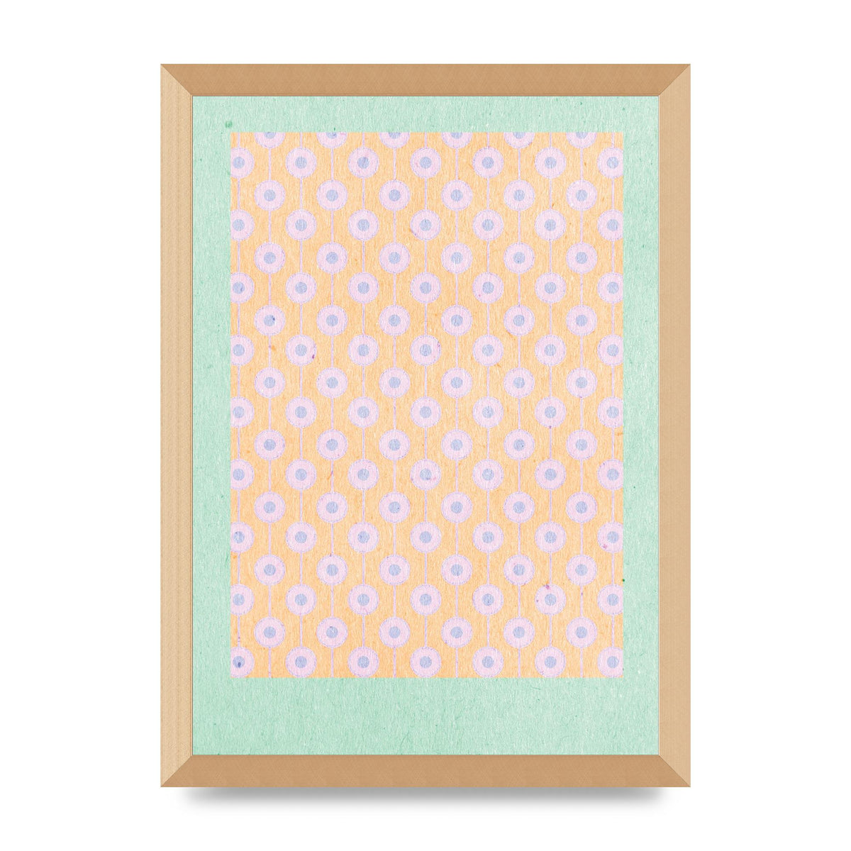 Retro Pattern Light Version Printed Poster - A3 framed