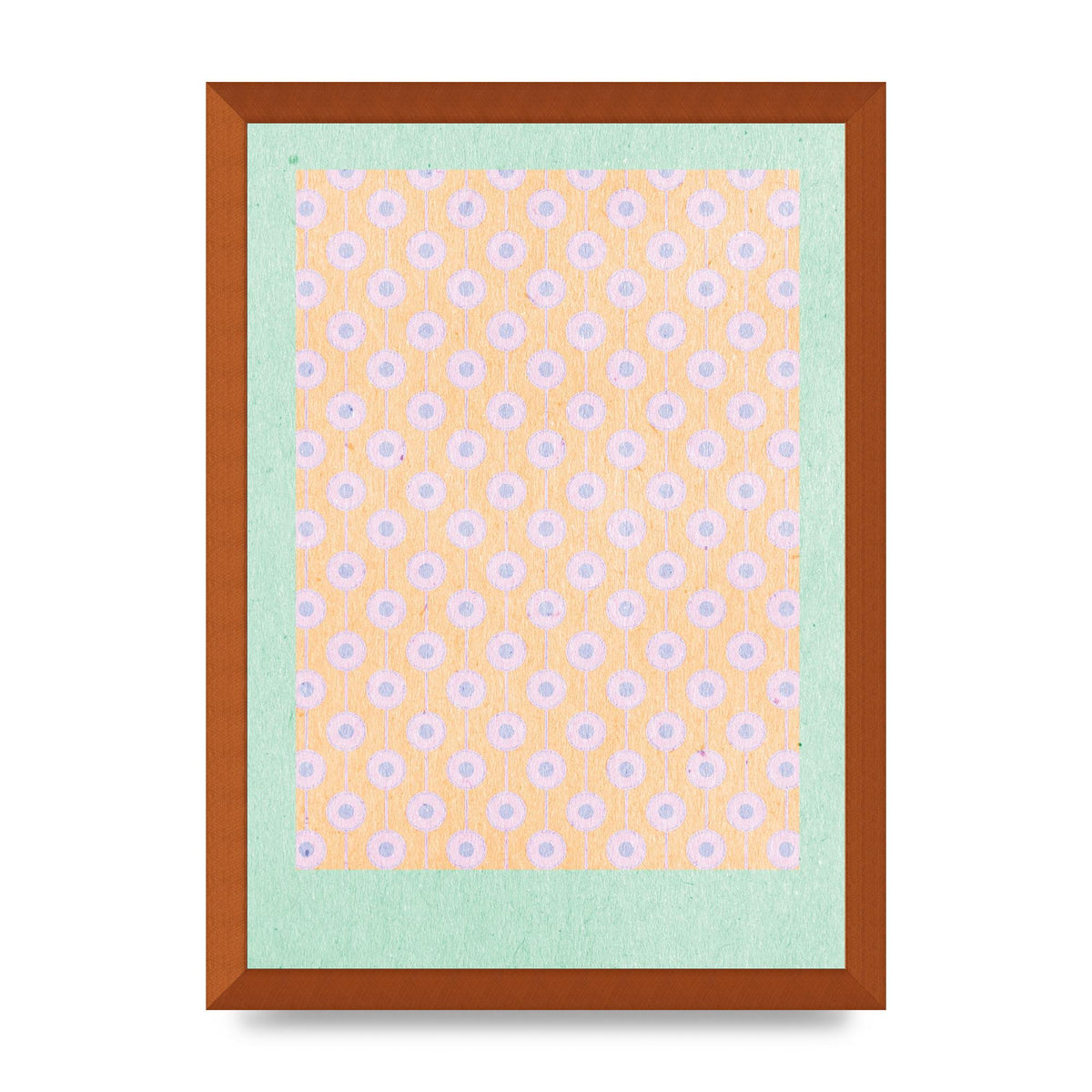 Retro Pattern Light Version Printed Poster - A3 framed