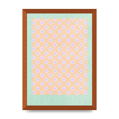 Retro Pattern Light Version Printed Poster - A3 framed