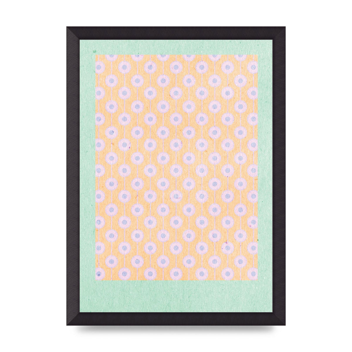 Retro Pattern Light Version Printed Poster - A3 framed