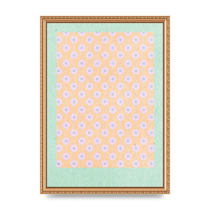 Retro Pattern Light Version Printed Poster - A3 framed