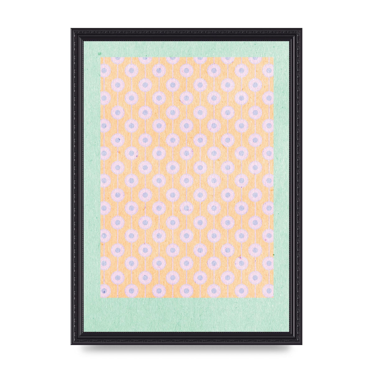 Retro Pattern Light Version Printed Poster - A3 framed