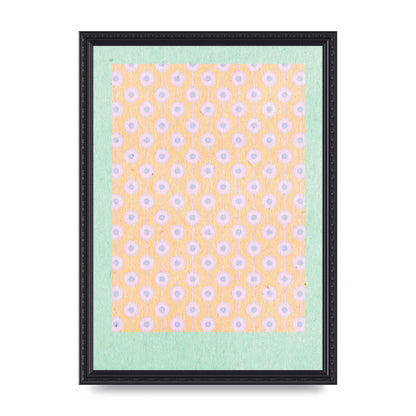 Retro Pattern Light Version Printed Poster - A3 framed
