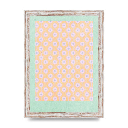 Retro Pattern Light Version Printed Poster - A4 framed